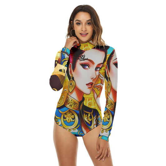 FullbreedCustom Women's Turtleneck Long Sleeve Bodysuit