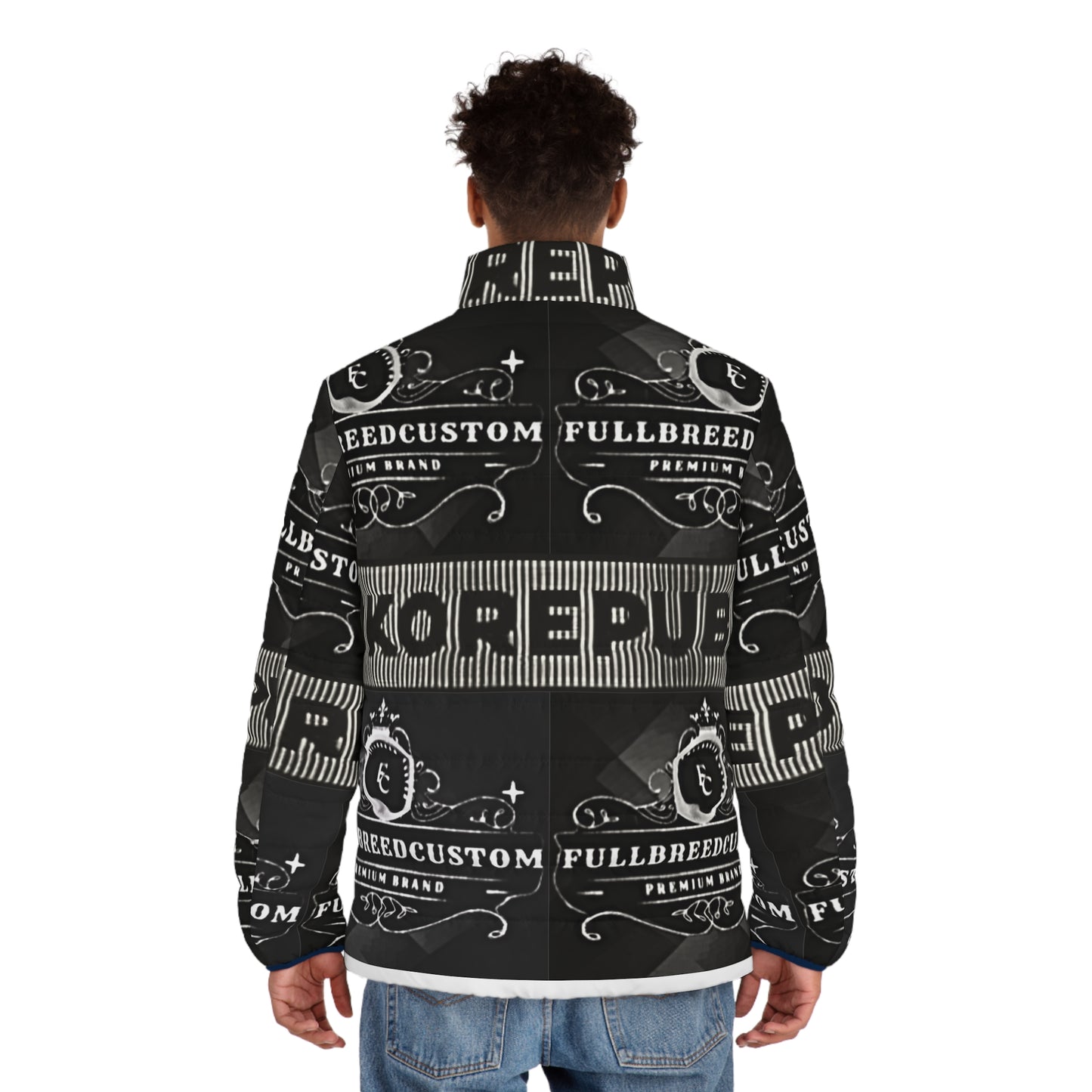 kokorepublic Men's Puffer Jacket (AOP)