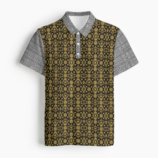 All-Over Print Men's Polo Collar Jersey