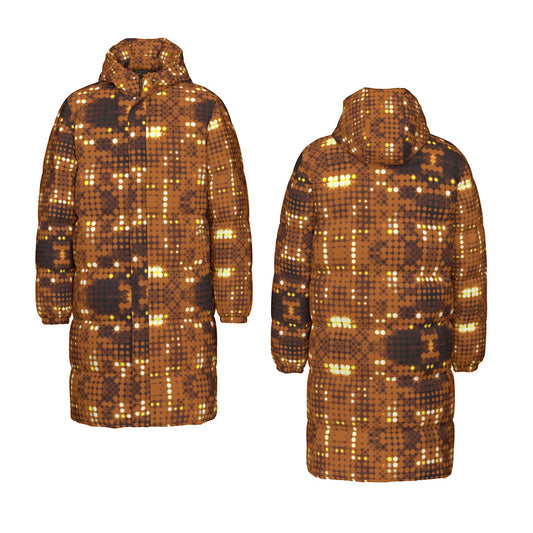 Print Unisex Long Down Jacket