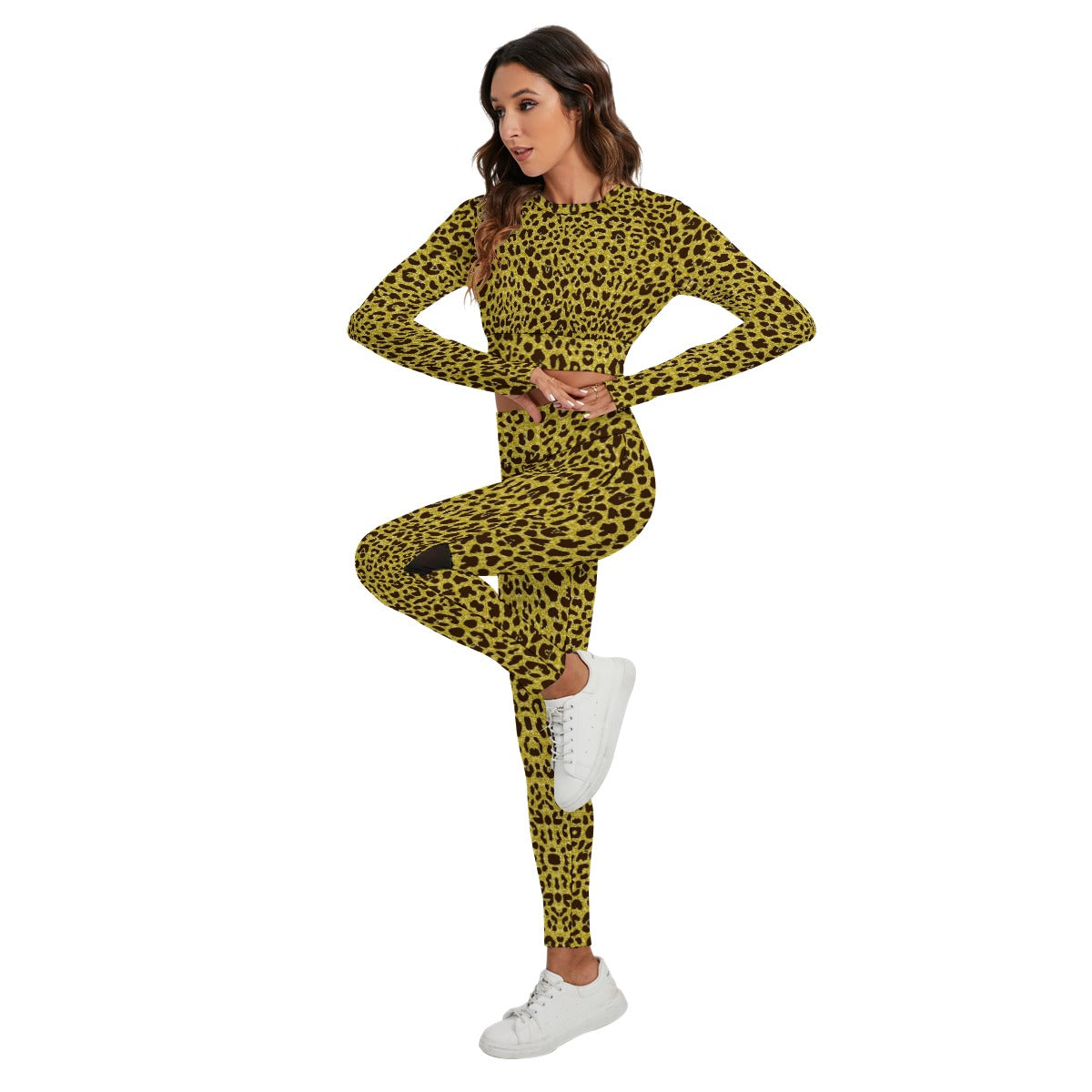 Kokorepublic  Print Women's Sport Set With Backless Top And Leggings