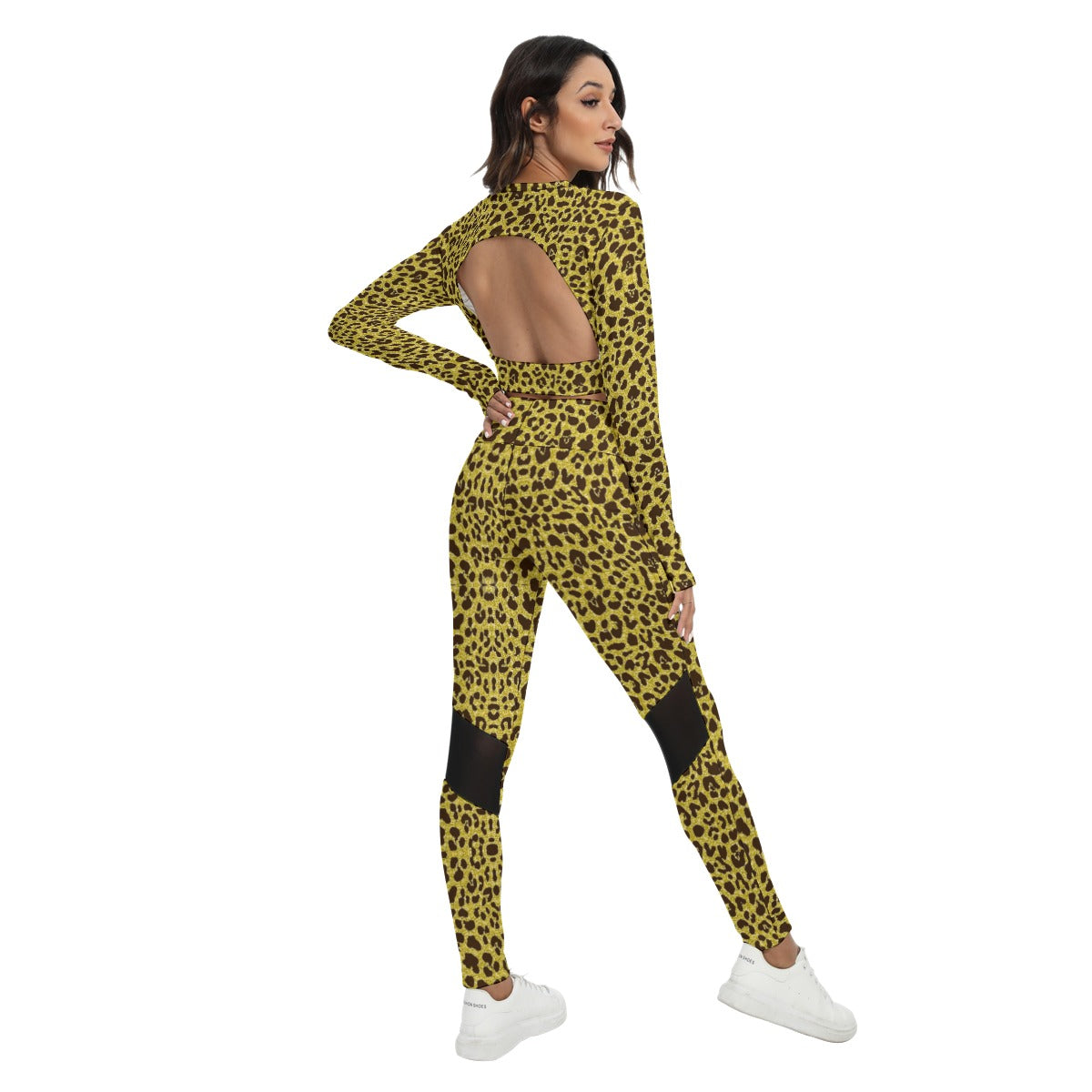 Kokorepublic  Print Women's Sport Set With Backless Top And Leggings