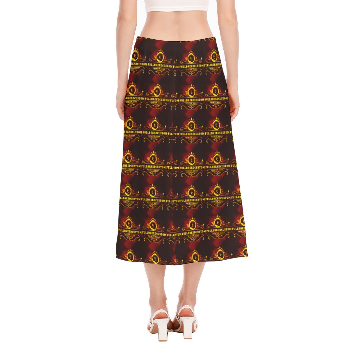 kokorepublicboutique Print Women's High Slit Long Skirt