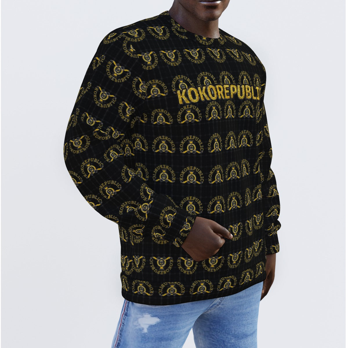 All-Over Print Men's Sweater