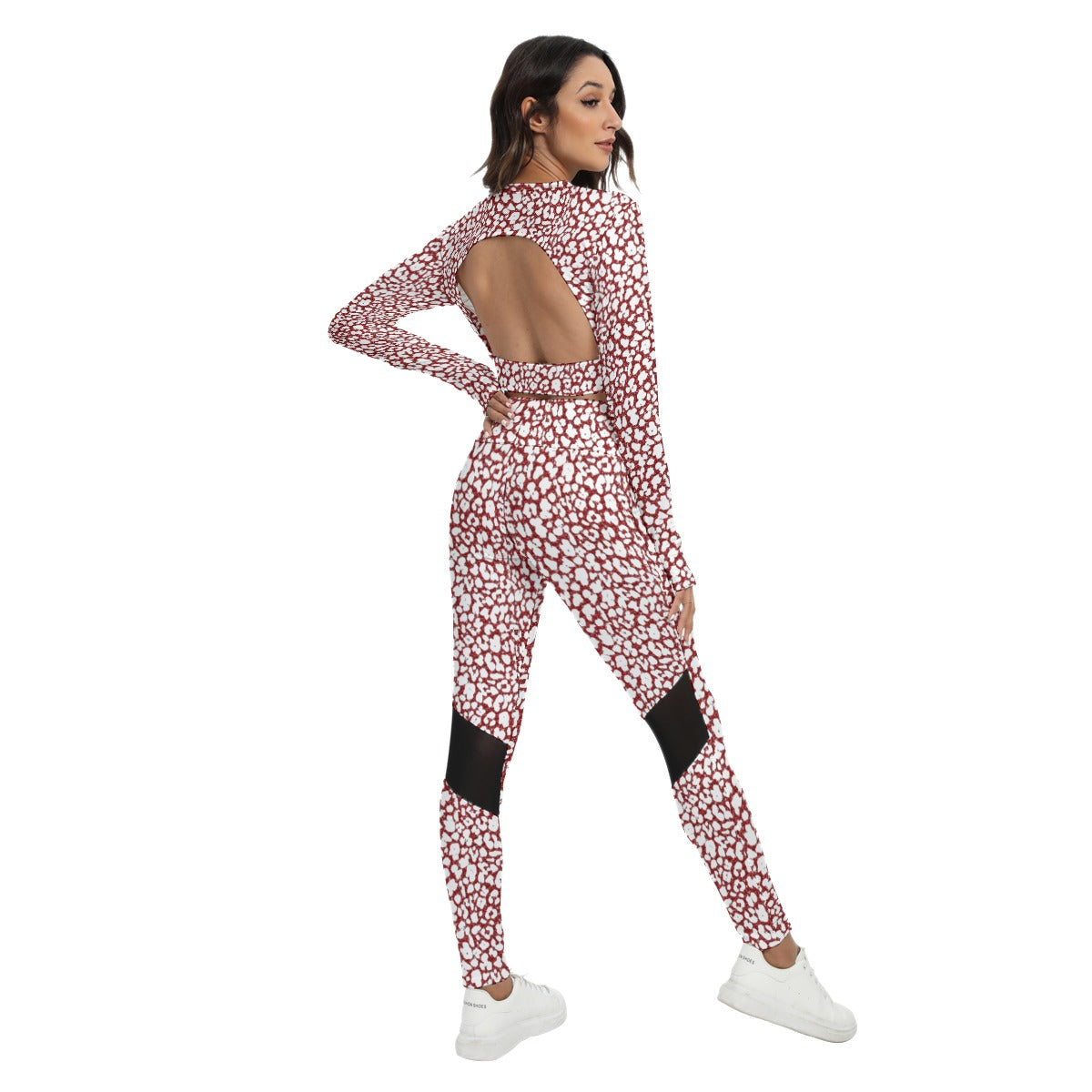 Kokorepublic Print Women's Sport Set With Backless Top And Leggings