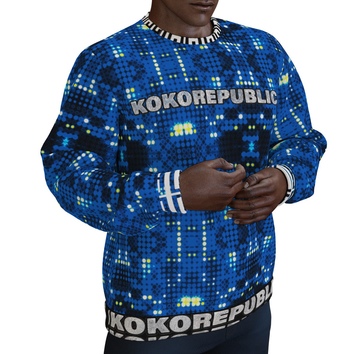 kokorepublic  Print Men's Thicken Sweater