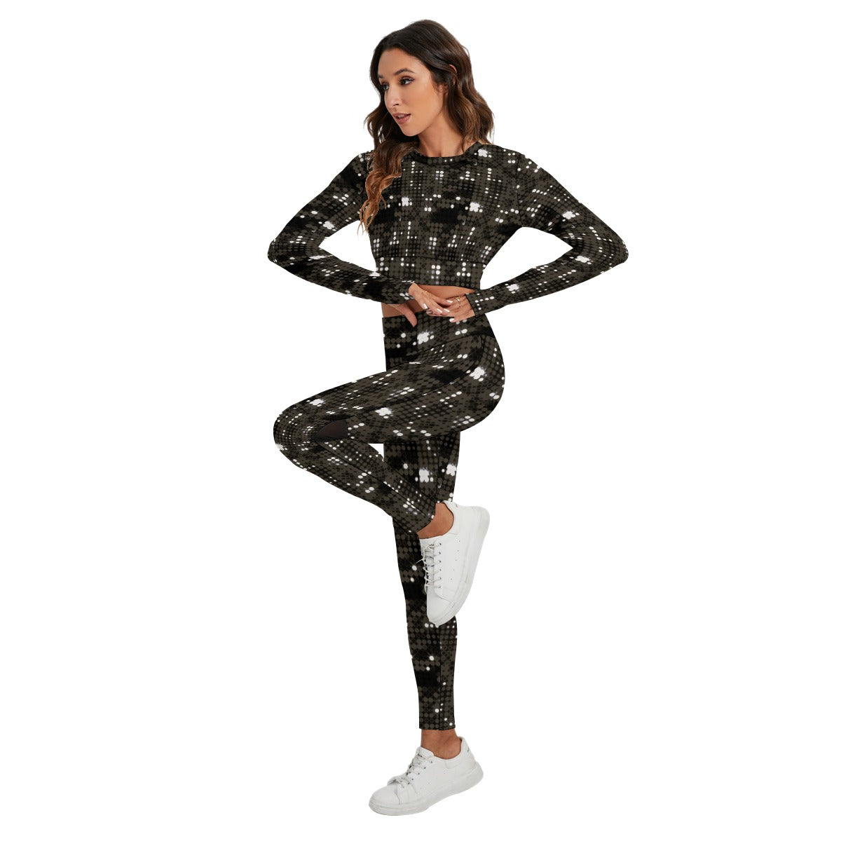 Kokorepublic  Print Women's Sport Set With Backless Top And Leggings