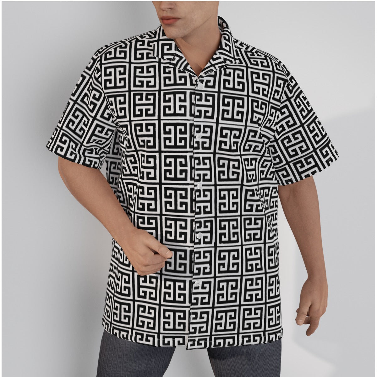 Kokorepublic Men's Hawaiian Shirt With Button Closure