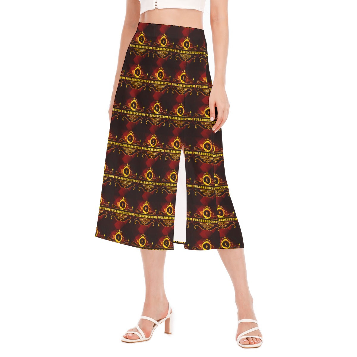 kokorepublicboutique Print Women's High Slit Long Skirt