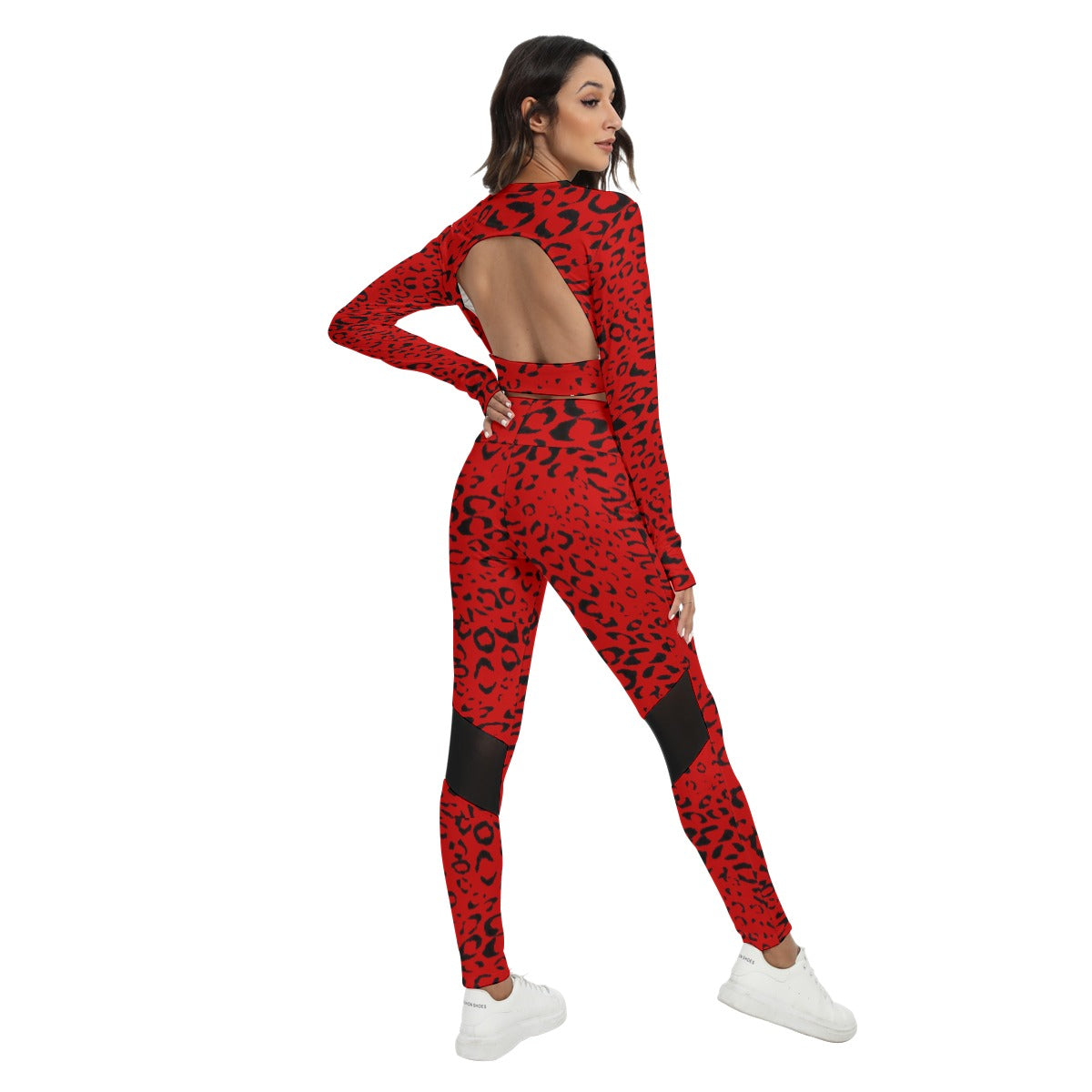 Kokorepublic Print Women's Sport Set With Backless Top And Leggings