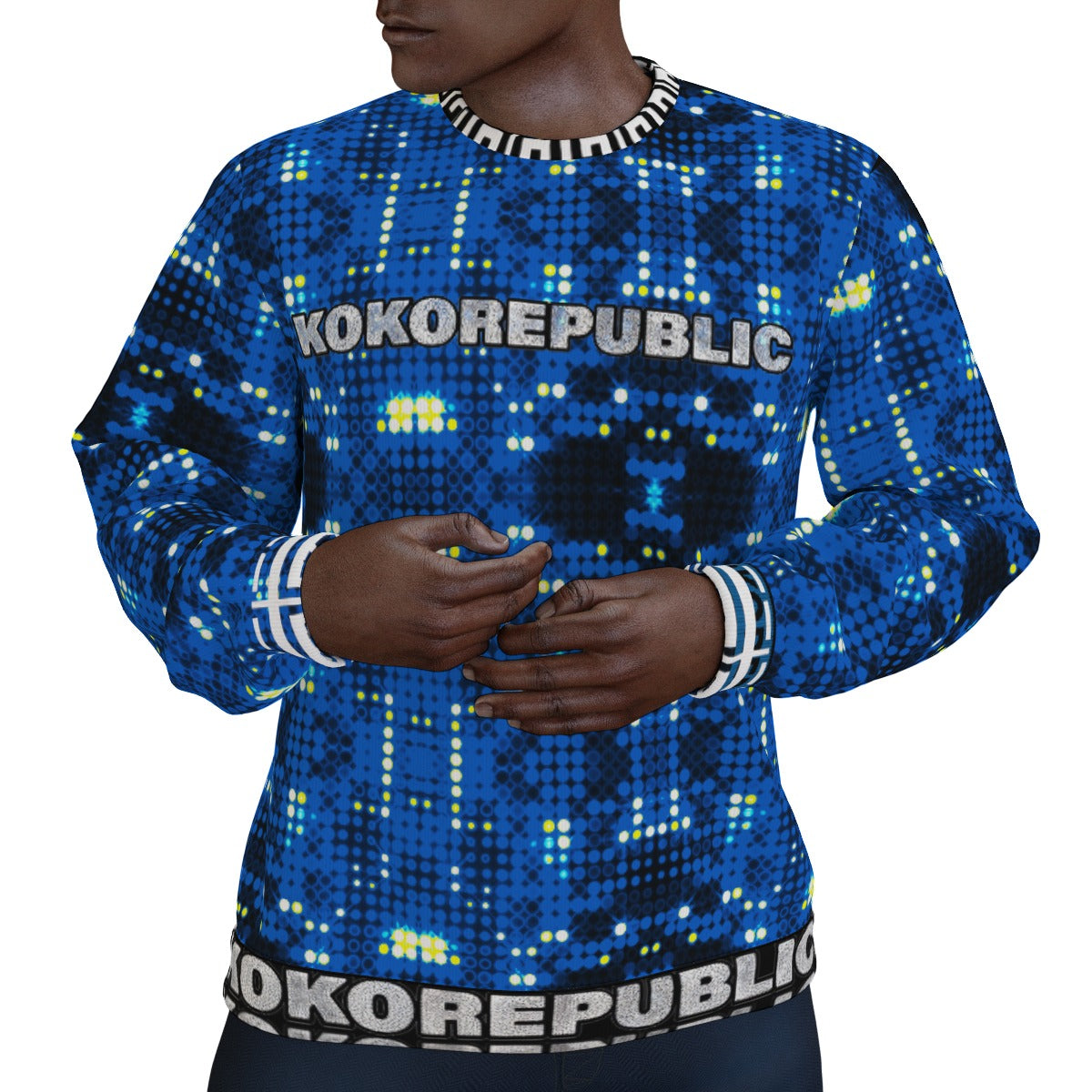 kokorepublic  Print Men's Thicken Sweater