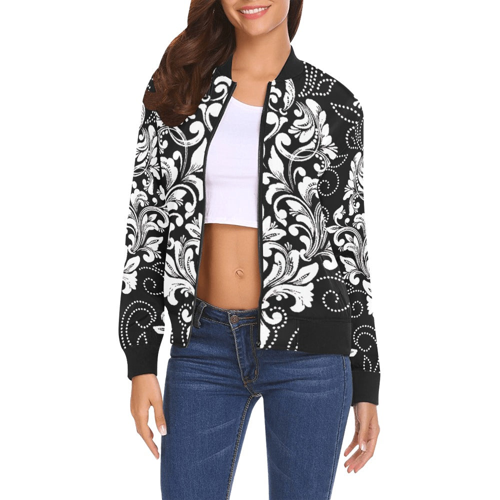 kokorepublicboutique Print Bomber Jacket for Women ( H19)