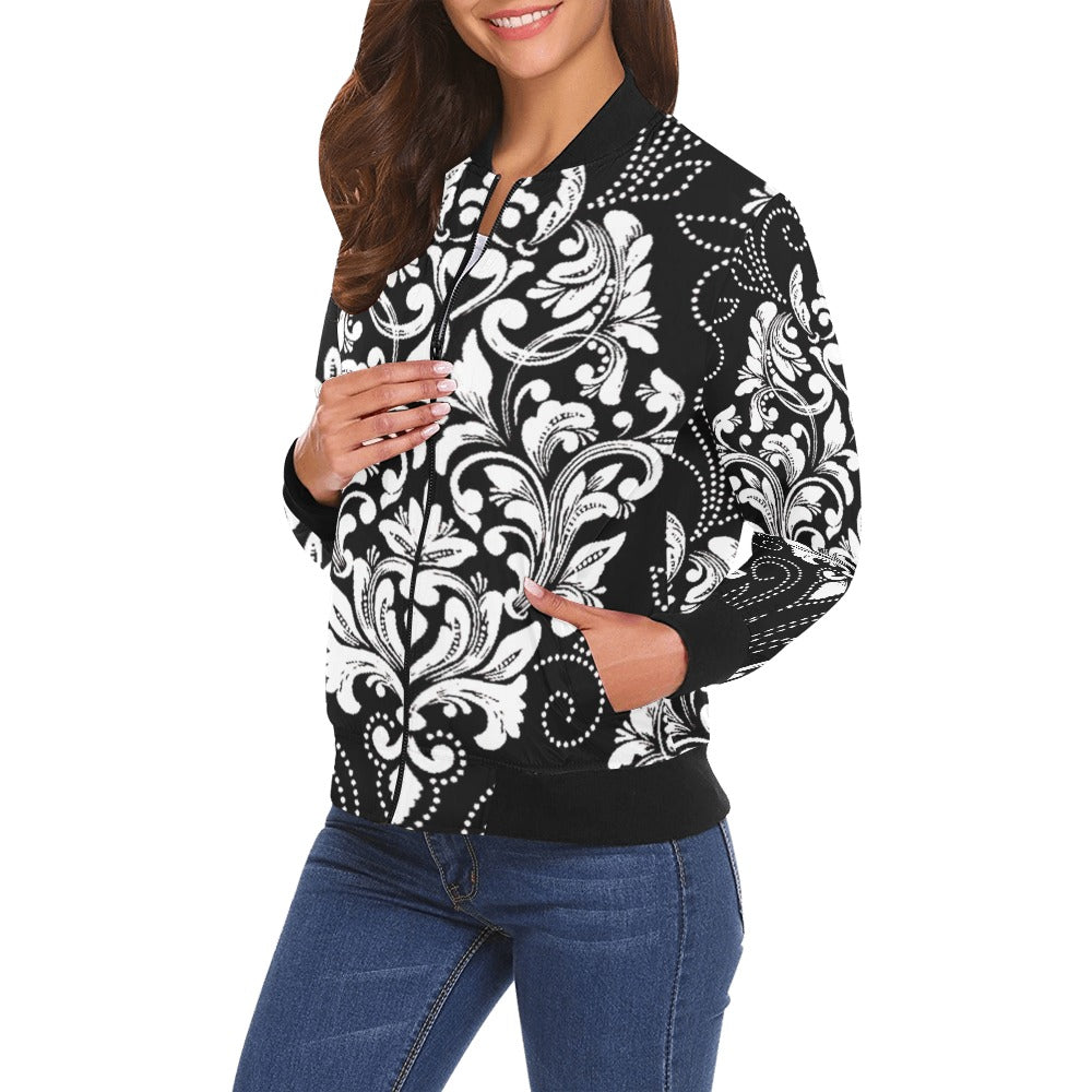 kokorepublicboutique Print Bomber Jacket for Women ( H19)