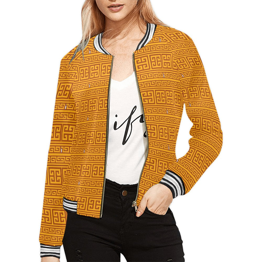 FullbreedCustom Women's Horizontal Stripes Jacket (Model H21)