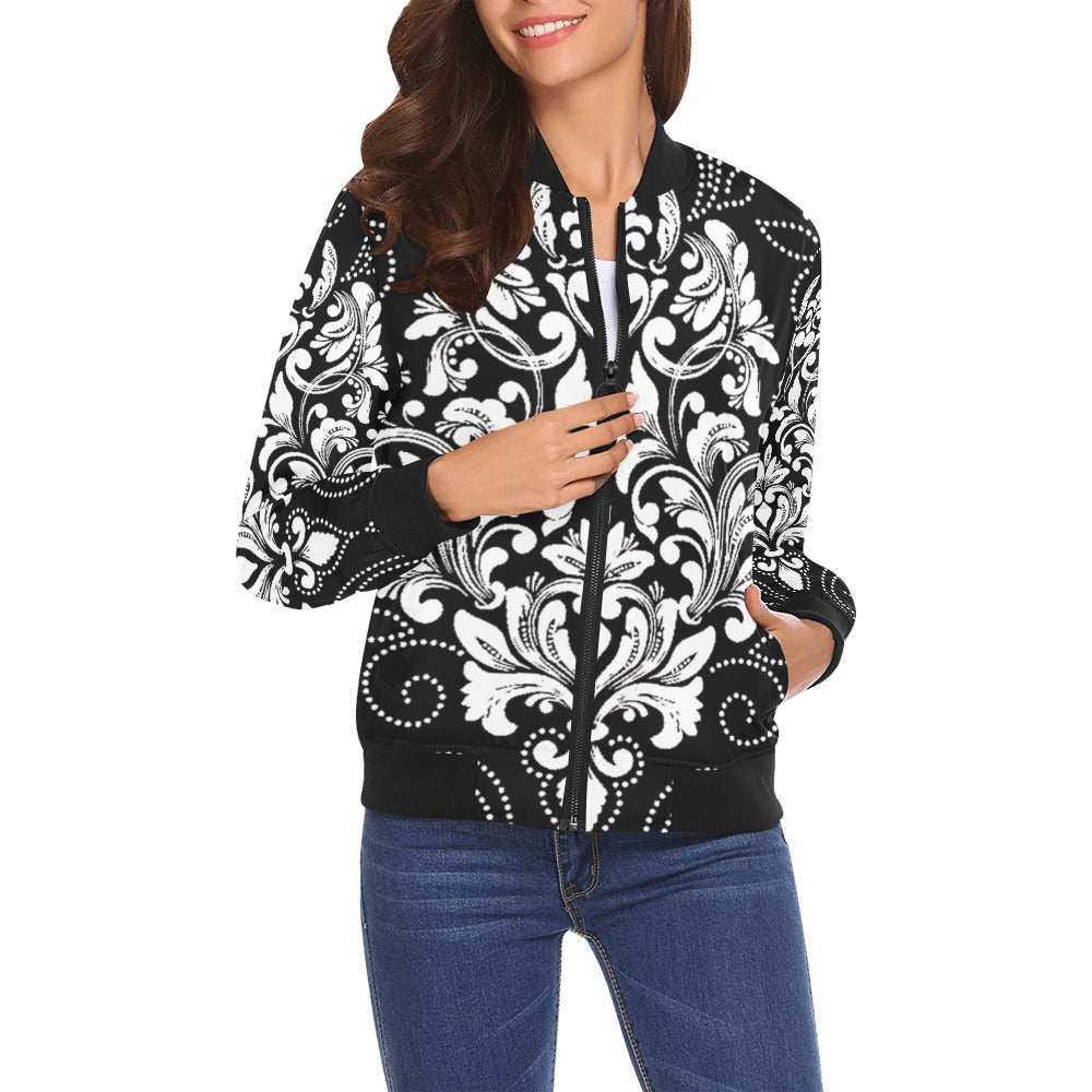 kokorepublicboutique Print Bomber Jacket for Women ( H19)