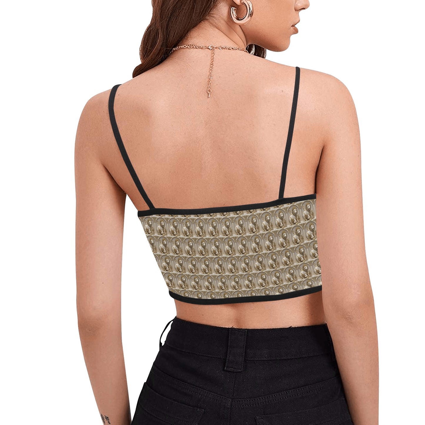 kokorepublic Women's Spaghetti Strap Crop Top (T67)