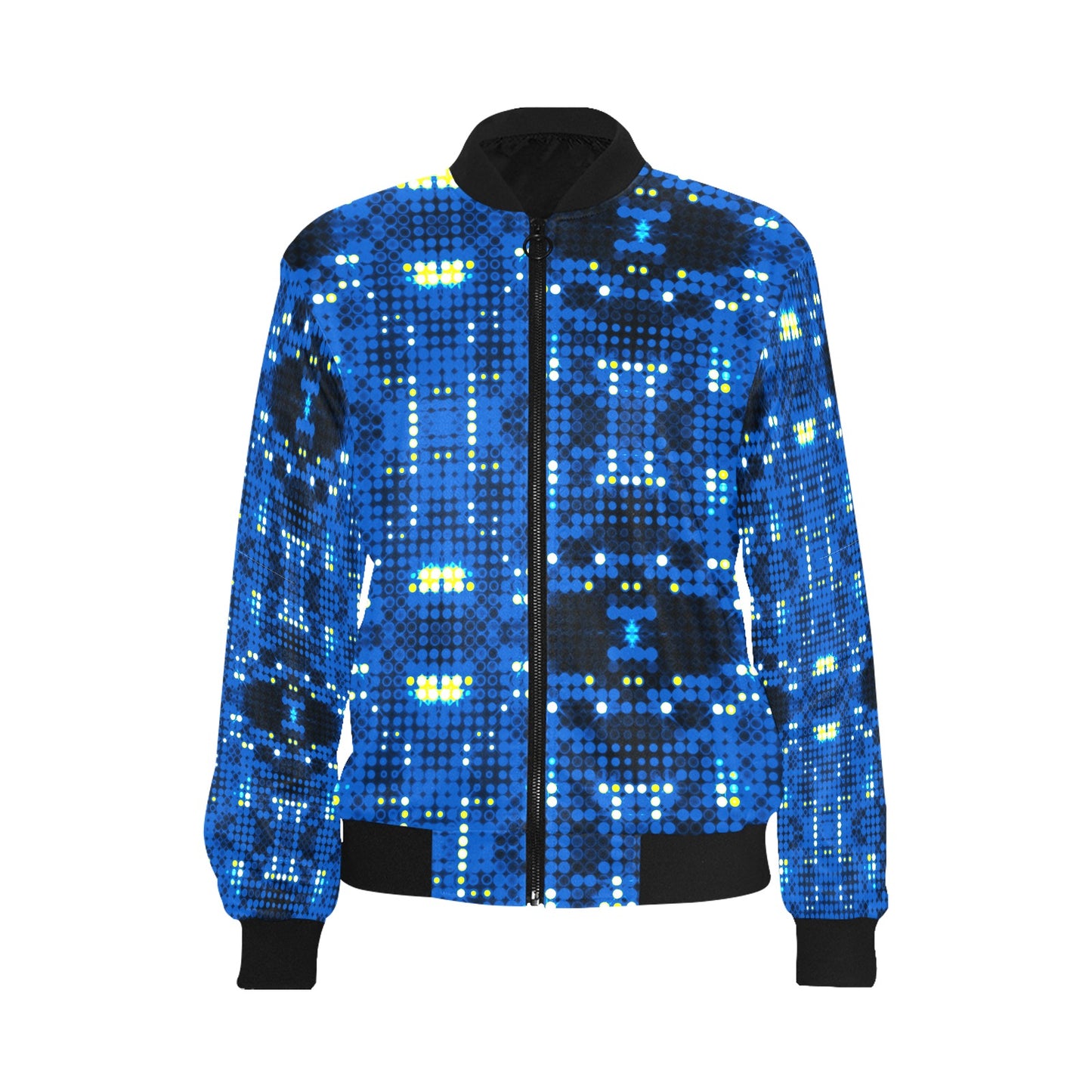 kokorepublic Women's All Over Print Bomber Jacket(Model H36)