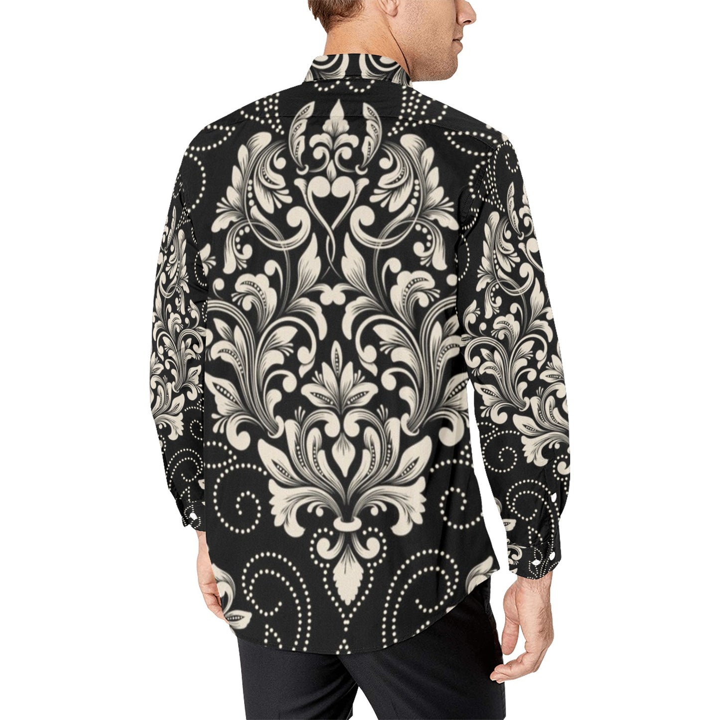 Men's All Over Print Long Sleeve Shirt(Model T61)