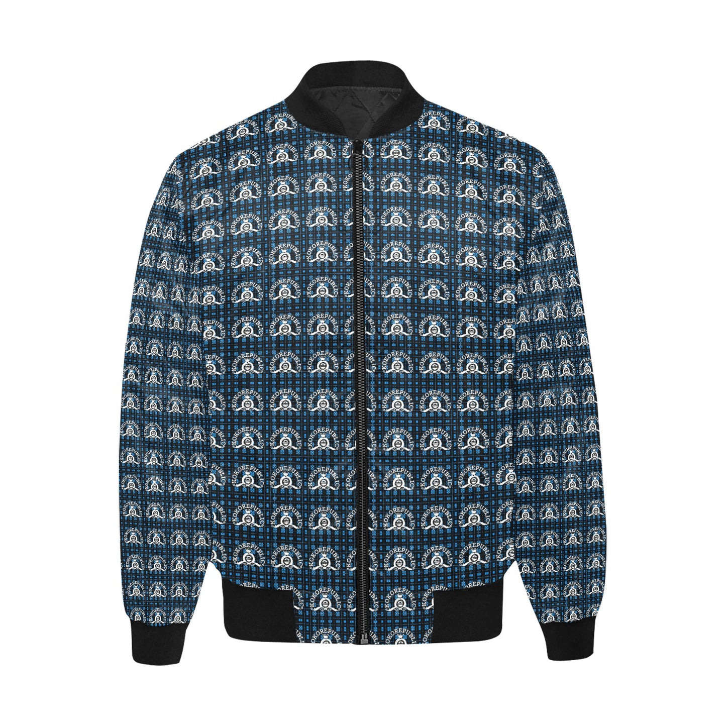 kokorepublic  Men's All Over Print Quilted Bomber Jacket(Model H33)