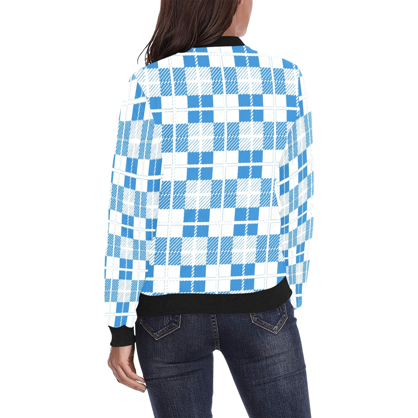 kokorepublicboutique Women's All Over Print Bomber Jacket(Model H36)