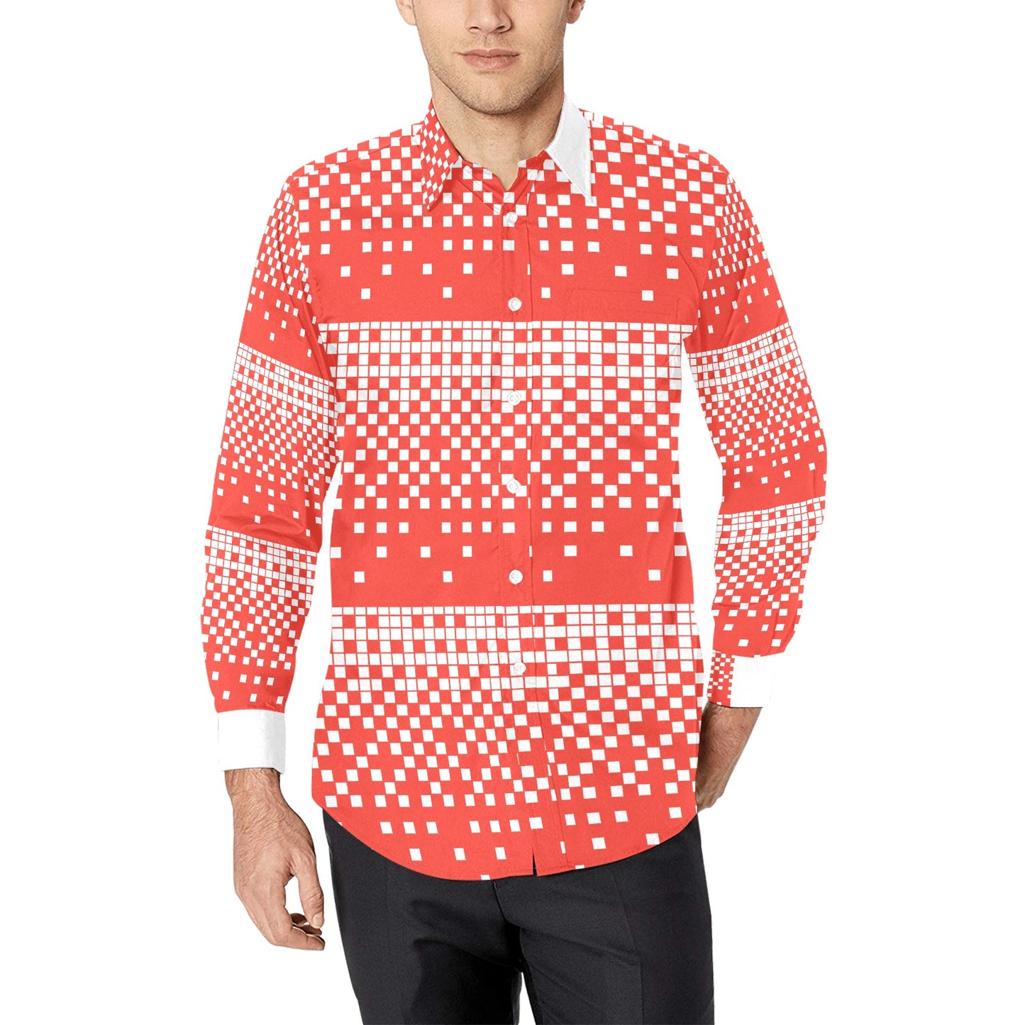 Men's All Over Print Long Sleeve Shirt(Model T61)