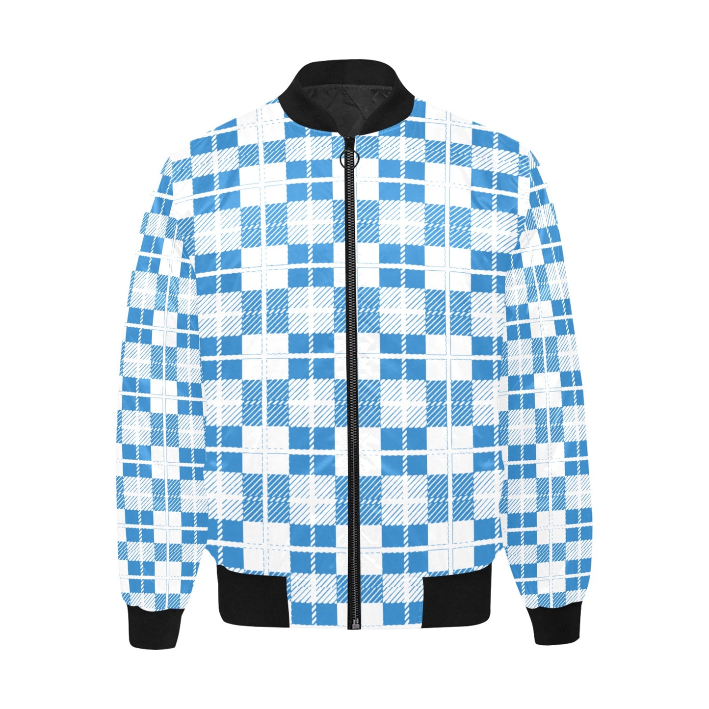 kokorepublic Men's All Over Print Quilted Bomber Jacket(Model H33)