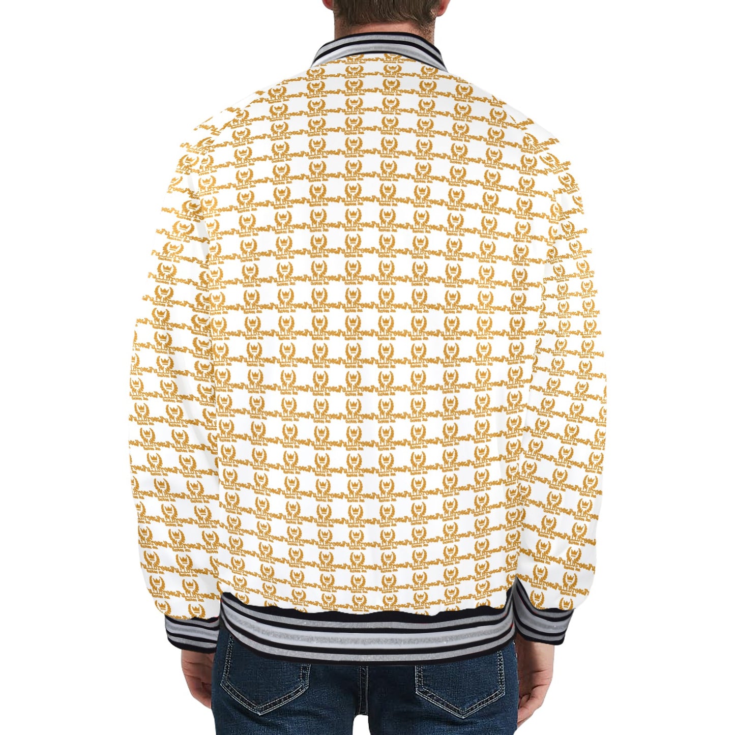 kokorepublic  New Men's Striped Trim Bomber Jacket