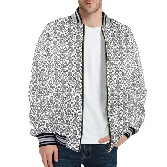 kokorepublic  New Men's Striped Trim Bomber Jacket