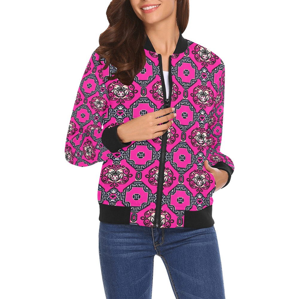 kokorepublicboutique Print Bomber Jacket for Women ( H19)