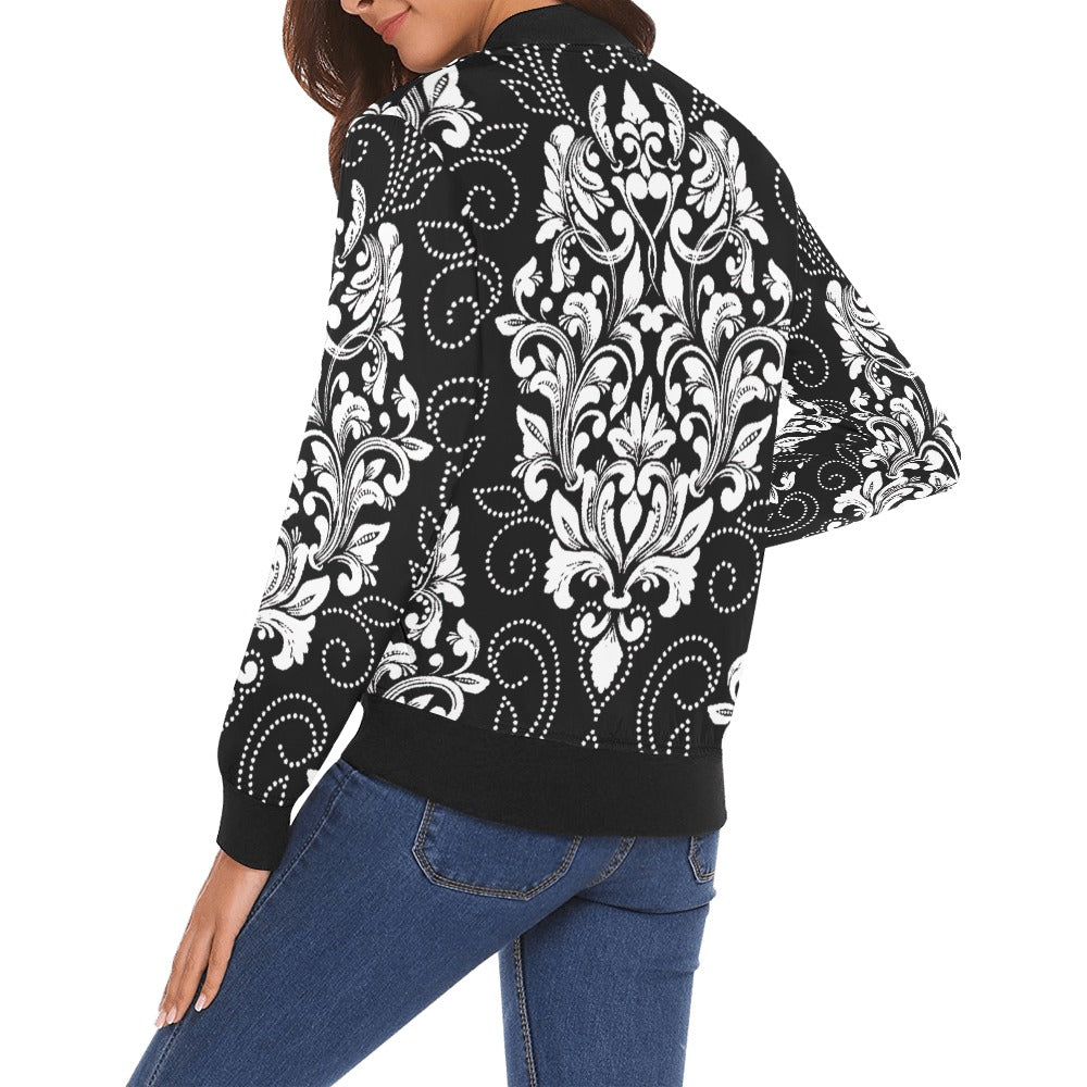 kokorepublicboutique Print Bomber Jacket for Women ( H19)