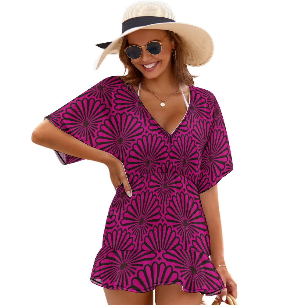 Ladies Thin Short Sleeve One Piece Dress