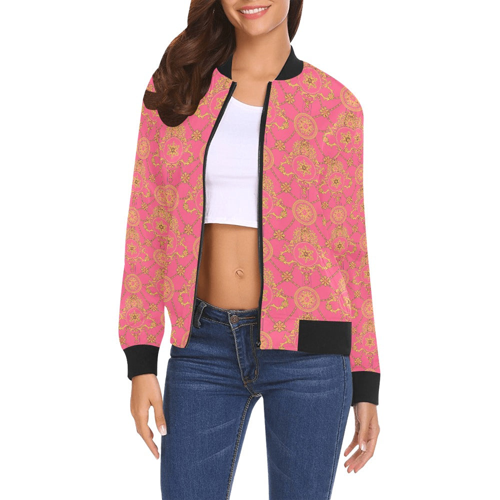 kokorepublicboutique Print Bomber Jacket for Women ( H19)