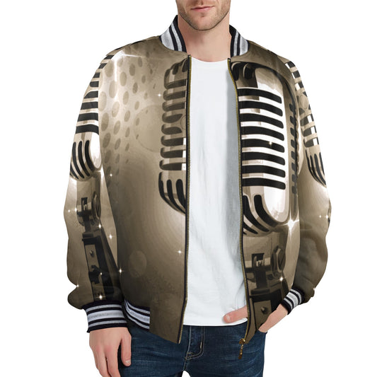 kokorepublic  New Men's Striped Trim Bomber Jacket