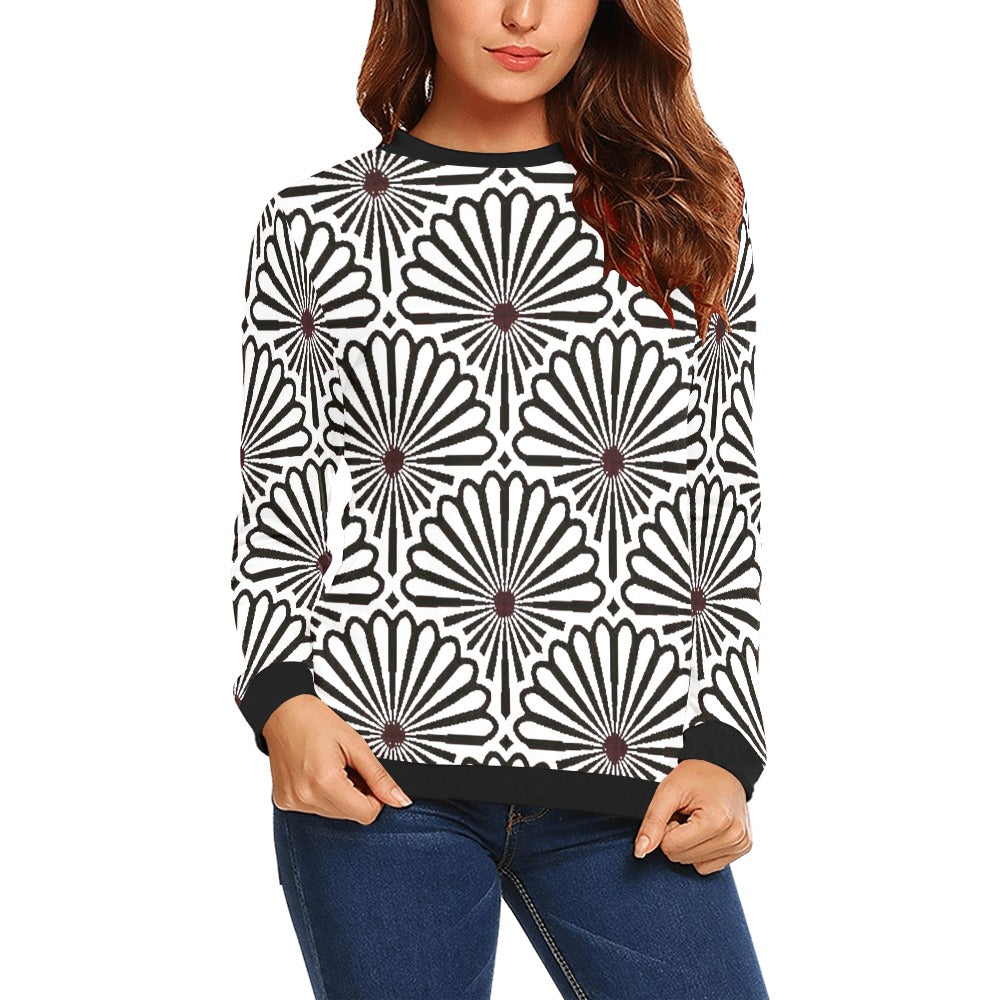 Women's All Over Print Sweatshirt (Model H18)