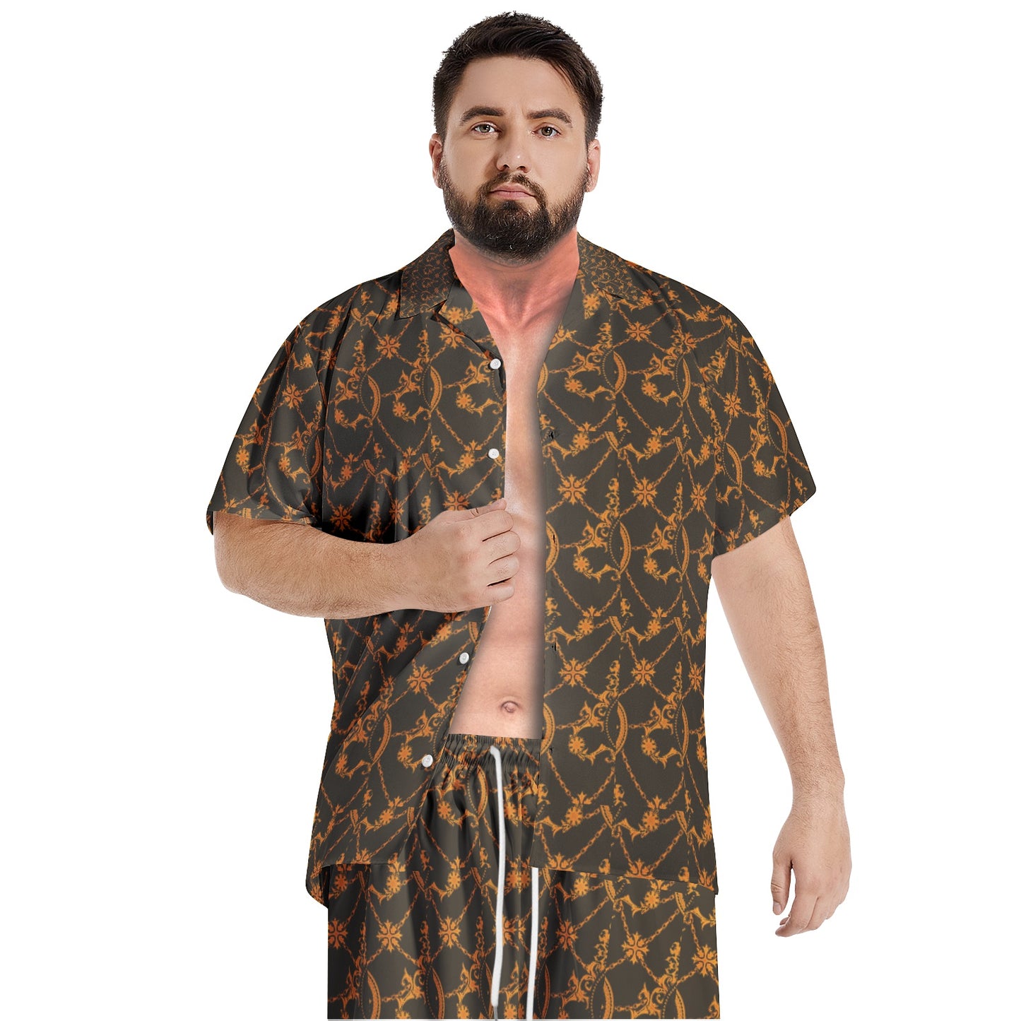 Men's All-Over-Print Hawiian Shirt Sets