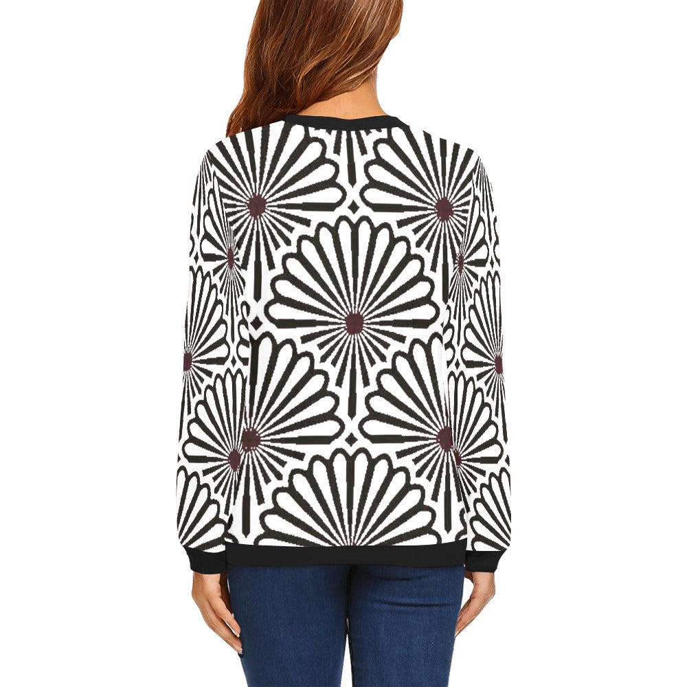 Women's All Over Print Sweatshirt (Model H18)