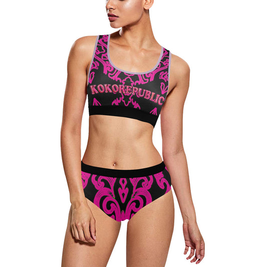 kokorepublic Women's Sports Bra Yoga Set (Sets 13)