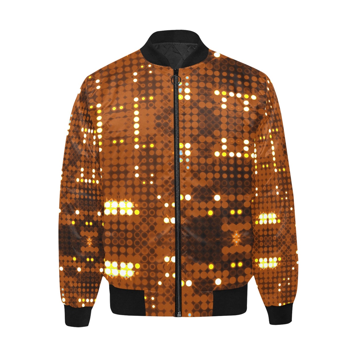 kokorepublic Men's All Over Print Quilted Bomber Jacket(Model H33)