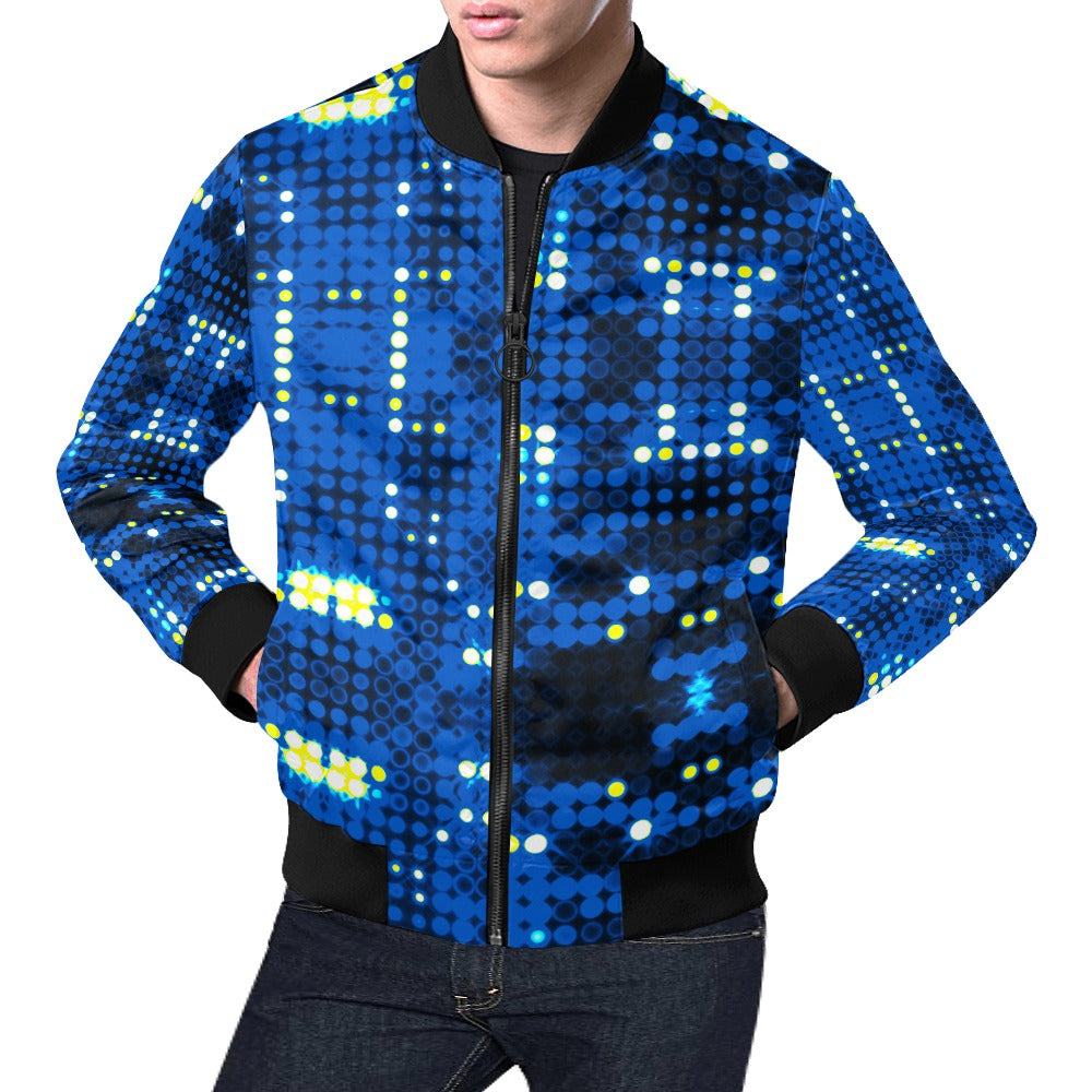 kokorepublic Men's All Over Print Casual Jacket (Model H19)