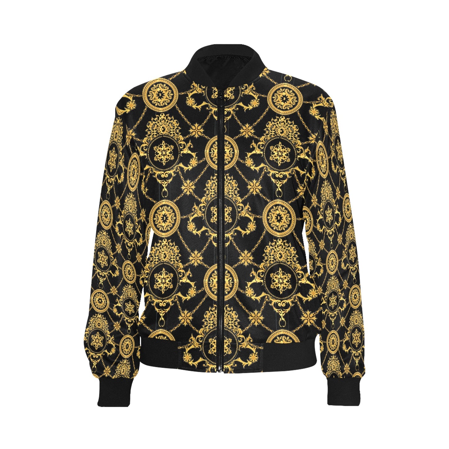 kokorepublicboutique Women's All Over Print Bomber Jacket(Model H36)