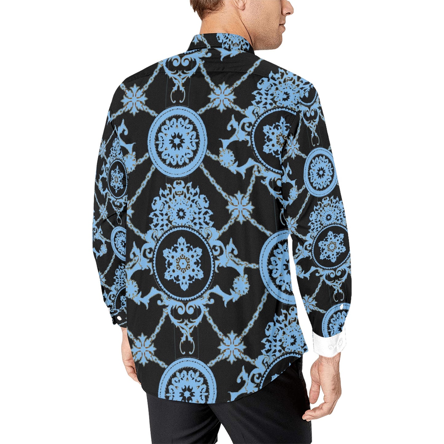 Men's All Over Print Long Sleeve Shirt(Model T61)