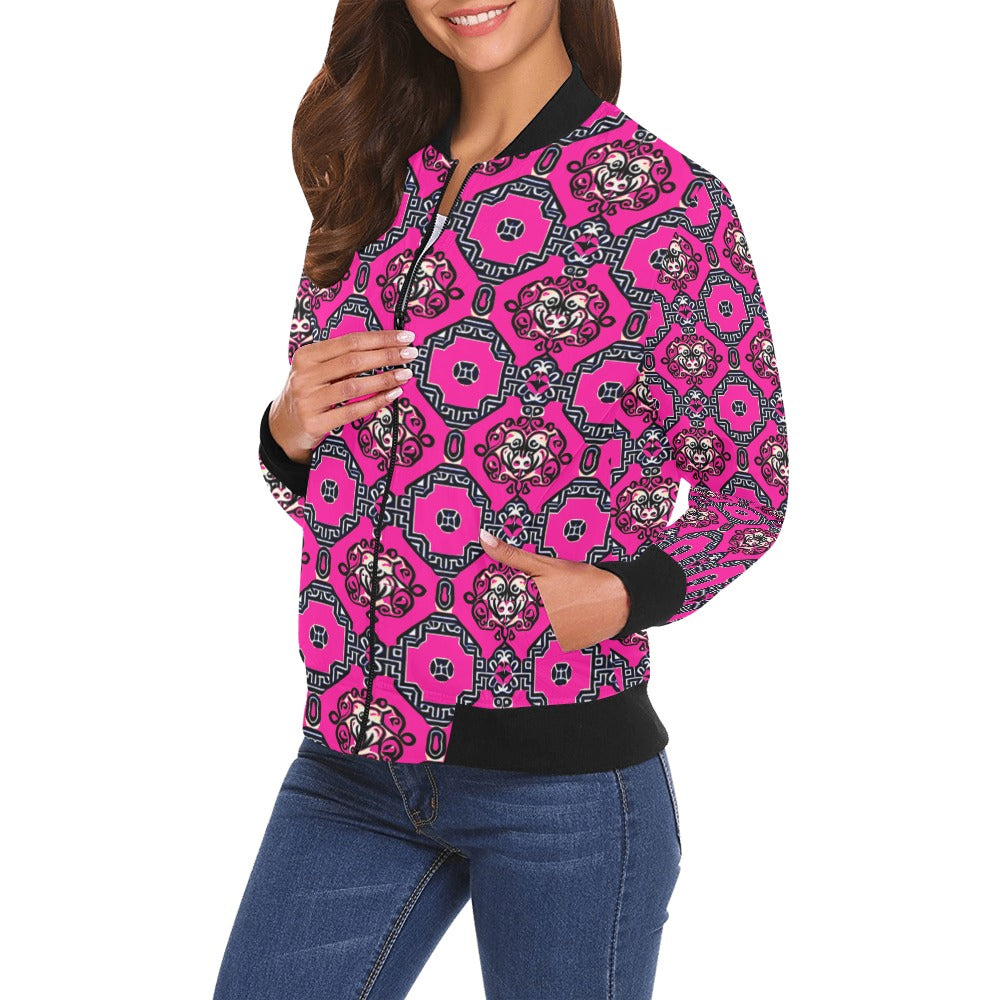 kokorepublicboutique Print Bomber Jacket for Women ( H19)