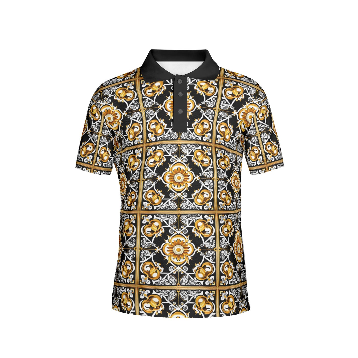 kokorepublic Men's All-Over Print Polo Shirts