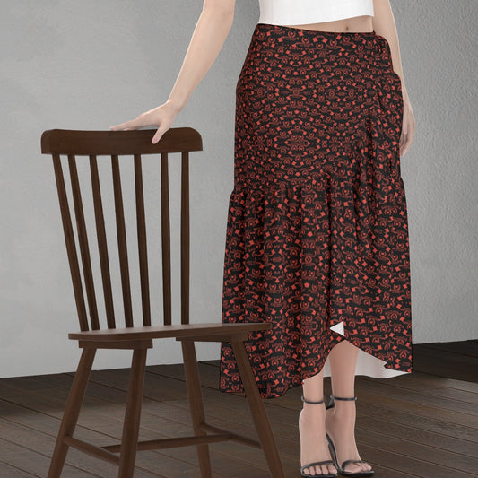 All-Over Print Women's Wrap Skirt