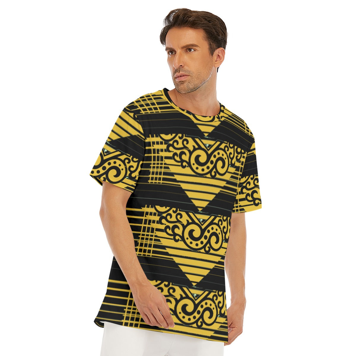 All-Over Print Men's O-Neck T-Shirt | 190GSM Cotton