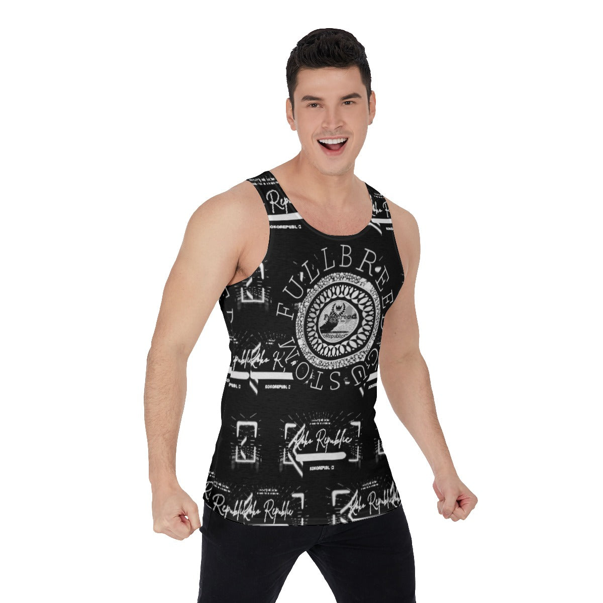 Eco-friendly All-Over Print Men's Tank Top