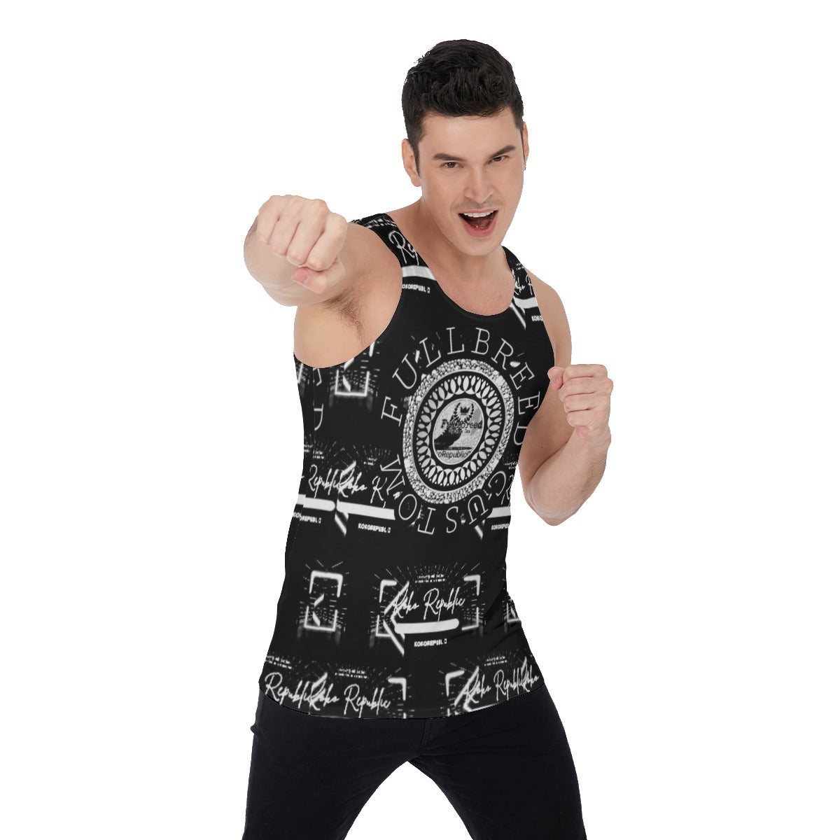 Eco-friendly All-Over Print Men's Tank Top