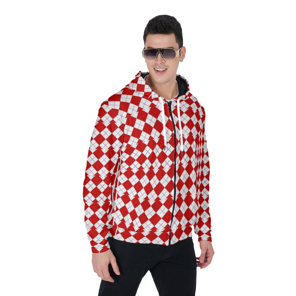 All-Over Print Men's Heavy Fleece Zip Up Hoodie