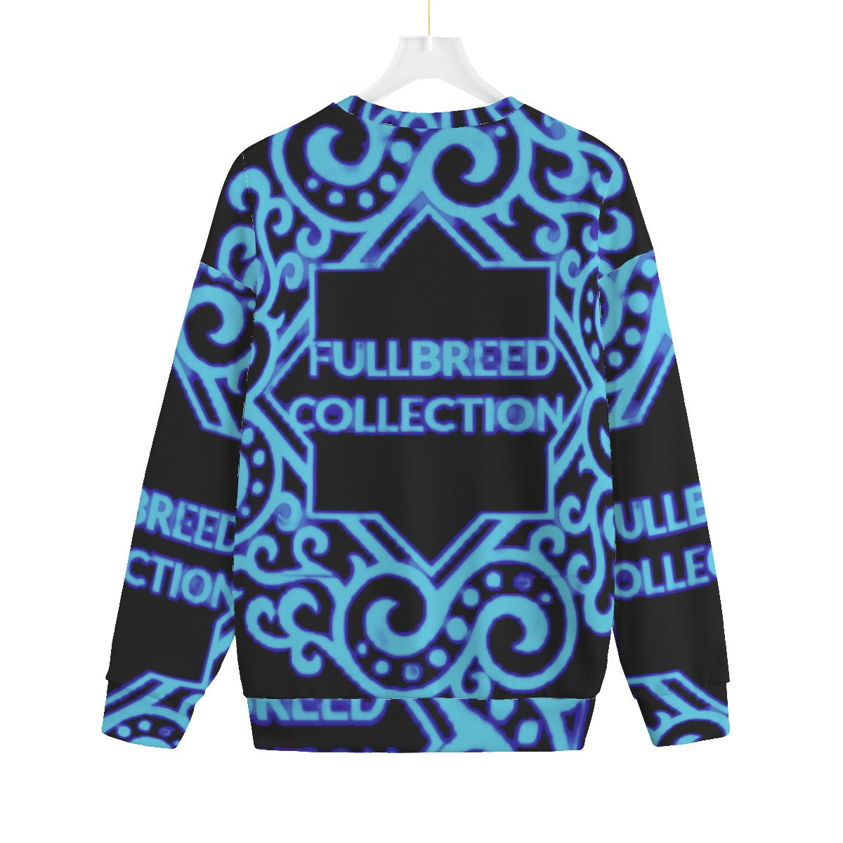 All-Over Print Unisex Drop-shoulder Knitted Fleece Sweater