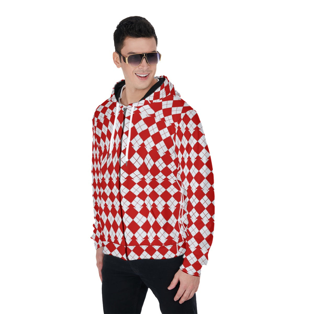 All-Over Print Men's Heavy Fleece Zip Up Hoodie